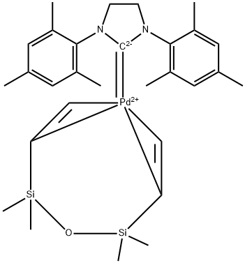 [1,3-Bis(2,4,6-trimethylphenyl)-2-imidazolidinylidene][1,3-divinyl-1,1,3,3-tetramethyldisiloxane]palladium(0)