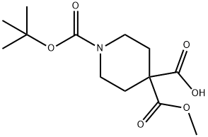 1-[(tert-butoxy)carbonyl]-4-(methoxycarbonyl)piperidine-4-carboxylic acid