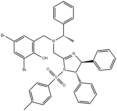 2,4-Dibromo-6-[[[[(4S,5S)-4,5-dihydro-4,5-diphenyl-1-tosyl-1H-imidazol-2-yl]methyl][(S)-1-phenylethyl]amino]methyl]phenol