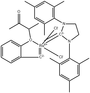 Dichloro[1,3-bis(2,4,6-trimethylphenyl)-2-imidazolidinylidene]{[2-(1-methylacetoxy)phenyl]methylene}ruthenium(II)