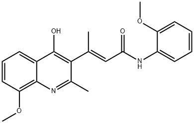 (E)-3-(4-Hydroxy-8-methoxy-2-methylquinolin-3-yl)-N-(2-methoxyphenyl)but-2-enamide