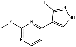 4-(3-Iodo-1h-pyrazol-4-yl)-2-(methylthio)pyrimidine