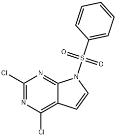 7-(benzenesulfonyl)-2,4-dichloro-7H-pyrrolo[2,3-d]pyrimidine