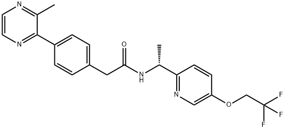 2-[4-(3-methylpyrazin-2-yl)phenyl]-N-[(1R)-1-[5-(2,2,2-trifluoroethoxy)pyridin-2-yl]ethyl]acetamide