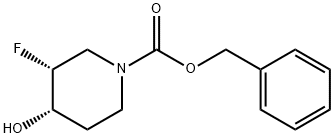 1-​Piperidinecarboxylic acid, 3-​fluoro-​4-​hydroxy-​, phenylmethyl ester, (3R,​4S)​-