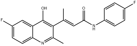 (E)-3-(6-Fluoro-4-hydroxy-2-methylquinolin-3-yl)-N-(4-fluorophenyl)but-2-enamide