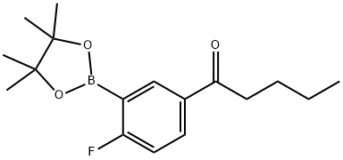 2-Fluoro-5-pentanoylphenylboronic acid, pinacol ester