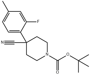 tert-Butyl 4-cyano-4-(2-fluoro-4-methylphenyl)piperidine-1-carboxylate
