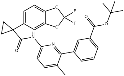 tert-butyl 3-(6-(1-(2,2-difluorobenzo[d][1,3]dioxol-5-yl)cyclopropanecarboxamido)-3-methylpyridin-2-yl)benzoate
