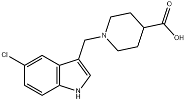 1-[(5-chloro-1H-indol-3-yl)methyl]piperidine-4-carboxylic acid