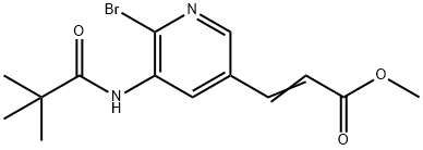 Methyl 3-(6-bromo-5-pivalamidopyridin-3-yl)-acrylate
