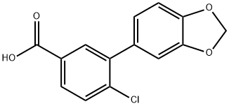 4-Chloro-3-(3,4-methylenedioxyphenyl)benzoic acid