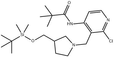 N-(3-((3-((tert-Butyldimethylsilyloxy)methyl)pyrrolidin-1-yl)methyl)-2-chloropyridin-4-yl)pivalamide
