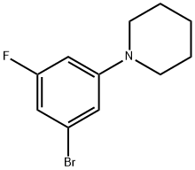 1-Bromo-3-fluoro-5-piperidinobenzene