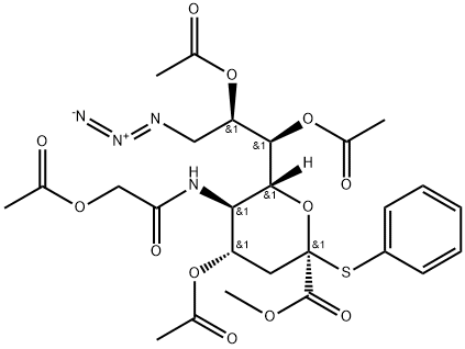 Methyl (Phenyl 5-Acetoxyacetamido-4,7,8-tri-O-acetyl-9-azido-3,5,9-trideoxy-2-thio-D-glycero-β-D-galacto-2-nonulopyranosid)onate