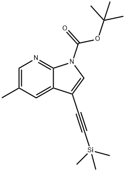 tert-Butyl 5-methyl-3-((trimethylsilyl)ethynyl)-1H-pyrrolo[2,3-b]pyridine-1-carboxylate