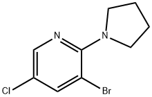 3-Bromo-5-chloro-2-pyrrolidinopyridine