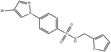 N-(Furan-2-ylmethyl) 4-(4-bromopyrazol-1-yl)benzenesulfonamide