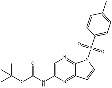 tert-butyl N-[5-(4-methylbenzenesulfonyl)-5H-pyrrolo[2,3-b]pyrazin-2-yl]carbamate