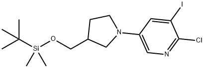 5-(3-((tert-Butyldimethylsilyloxy)methyl)pyrrolidin-1-yl)-2-chloro-3-iodopyridine