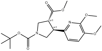 (rac-trans)-1-tert-Butyl 3-methyl 4-(5,6-dimethoxypyridin-2-yl)pyrrolidine-1,3-dicarboxylate