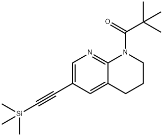 2,2-Dimethyl-1-(6-((trimethylsilyl)ethynyl)-3,4-dihydro-1,8-naphthyridin-1(2H)-yl)propan-1-one