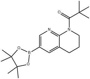2,2-Dimethyl-1-(6-(4,4,5,5-tetramethyl-1,3,2-dioxaborolan-2-yl)-3,4-dihydro-1,8-naphthyridin-1(2H)-yl)propan-1-one