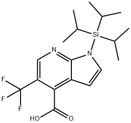 5-(Trifluoromethyl)-1-(triisopropylsilyl)-1H-pyrrolo[2,3-b]pyridine-4-carboxylic acid