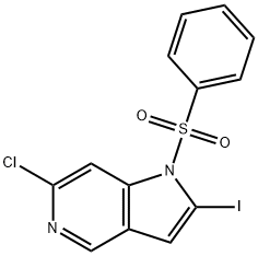 1-(benzenesulfonyl)-6-chloro-2-iodo-1H-pyrrolo[3,2-c]pyridine