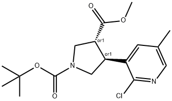 (Racemic trans)-1-tert-butyl 3-methyl 4-(2-Chloro-5-methylpyridin-3-yl)pyrrolidine-1,3-dicarboxylate