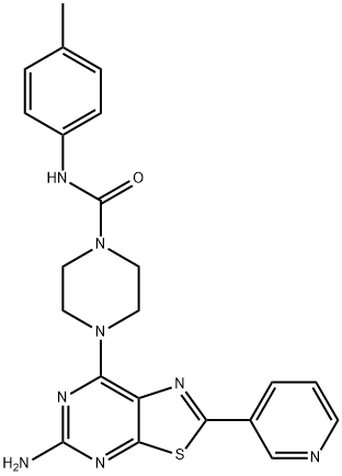 4-(5-amino-2-(pyridin-3-yl)thiazolo[5,4-d]pyrimidin-7-yl)-N-p-tolylpiperazine-1-carboxamide