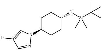 1H-Pyrazole, 1-[trans-4-[[(1,1-dimethylethyl)dimethylsilyl]oxy]cyclohexyl]-4-iodo-