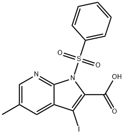 3-Iodo-5-methyl-1-(phenylsulfonyl)-1h-pyrrolo-[2,3-b]pyridine-2-carboxylic acid