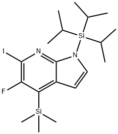 5-Fluoro-6-iodo-1-(triisopropylsilyl)-4-(trimethylsilyl)-1h-pyrrolo[2,3-b]pyridine
