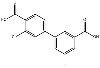 4-(3-Carboxy-5-fluorophenyl)-2-chlorobenzoic acid