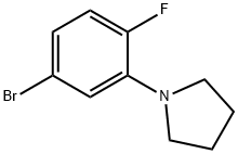4-Bromo-1-fluoro-2-pyrrolidinobenzene