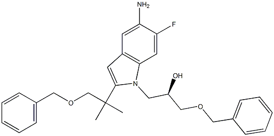(2R)-1-{5-amino-2-[1-(benzyloxy)-2-methylpropan-2-yl]-6-fluoro-6,7-dihydro-1H-indol-1-yl}-3-(benzyloxy)propan-2-ol
