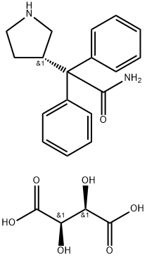 3-(S)-(+)-(1-Carbamoyl-1,1-diphenylmethyl)pyrroloidine-l-(+)-tartrate