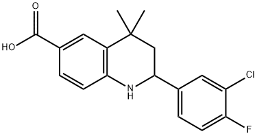 2-(3-chloro-4-fluorophenyl)-4,4-dimethyl-1,2,3,4-tetrahydroquinoline-6-carboxylic acid