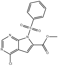 methyl 7-(benzenesulfonyl)-4-chloro-7H-pyrrolo[2,3-d]pyrimidine-6-carboxylate