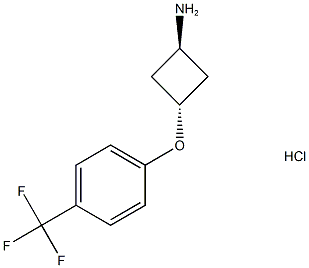cyclobutanamine, 3-(4-trifluoromethylphenoxy)-, hydrochloride (11), trans-