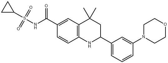 N-(cyclopropanesulfonyl)-4,4-dimethyl-2-[3-(morpholin-4-yl)phenyl]-1,2,3,4-tetrahydroquinoline-6-carboxamide
