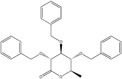 (3R,​4S,​5R,​6R)​-​3,​4,​5-​tris(benzyloxy)​-​tetrahydro-​6-​methylpyran-​2-​one