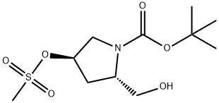tert-butyl (2S,4R)-2-(hydroxymethyl)-4-(methanesulfonyloxy)pyrrolidine-1-carboxylate