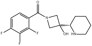 3-[(2S)-piperidin-2-yl]-1-(2,3,4-trifluorobenzoyl)azetidin-3-ol