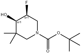 cis-3-fluoro-4-hydroxy-5,5-dimethylpiperidine-1-carboxylic acid tert-butyl ester