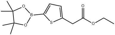 2-​Thiopheneacetic acid, 5-​(4,​4,​5,​5-​tetramethyl-​1,​3,​2-​dioxaborolan-​2-​yl)​-​, ethyl ester