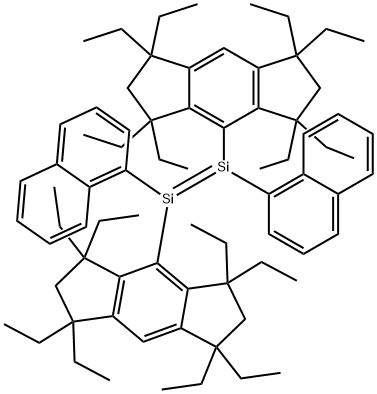 (E)-1,2-Bis(1-naphthyl)-1,2-bis(1,1,3,3,5,5,7,7-octaethyl-1,2,3,5,6,7-hexahydro-s-indacen-4-yl)disilene