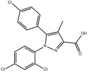 5-(4-Chlorophenyl)-1-(2,4-dichlorophenyl)-4-methylpyrazole-3-carboxylic acid