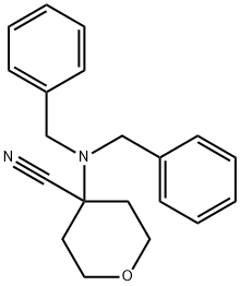 4-(dibenzylamino)oxane-4-carbonitrile